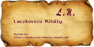 Laczkovics Mihály névjegykártya