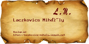 Laczkovics Mihály névjegykártya