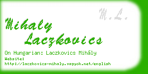 mihaly laczkovics business card