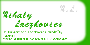 mihaly laczkovics business card